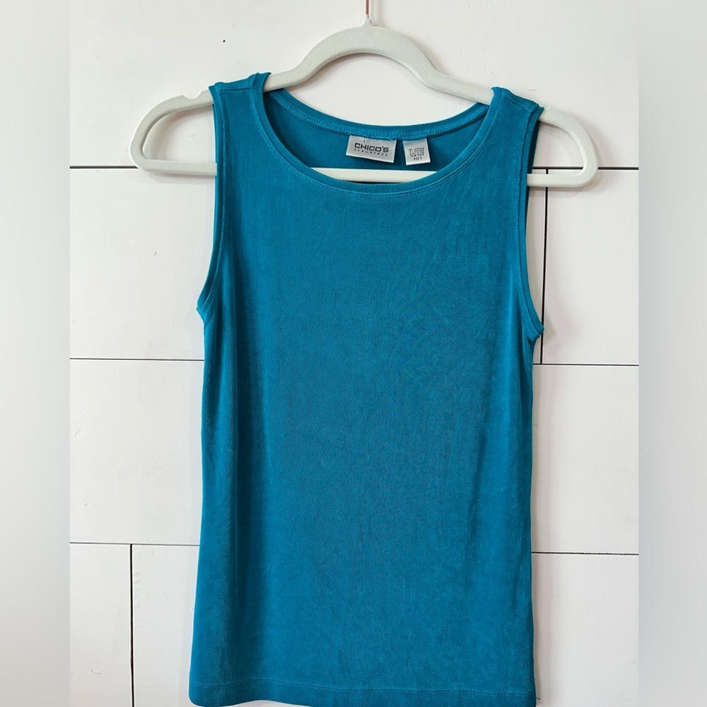Chico's Vibrant Teal Blue Tank Top